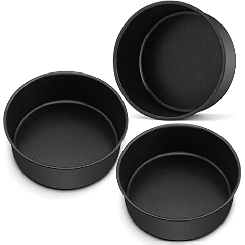 LIANYU 8 × 3 Inch Cake Pan Set of 3 Cover