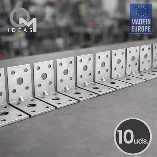 Miniatura 5 de Omideas 10 X Escuadra Para Cargas Pesadas 50 X 50 X 35 X 2 Conector En Ángulo Conectores Angulares Con Reborde Galvanizada
