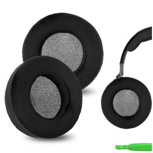 Almohadillas de repuesto Geekria Comfort Velour compatibles con auriculares Corsair Virtuoso PRO con cable (CA-9011370-NA), cojínes para oídos (Negro) miniatura 1