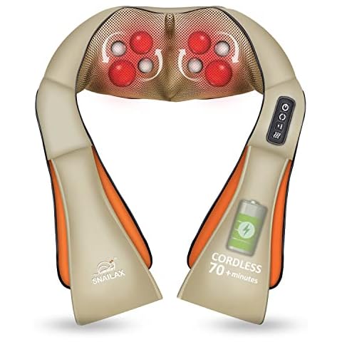 Snailax Masajeador de cuello inalámbrico con rotación 4D y calor Cover