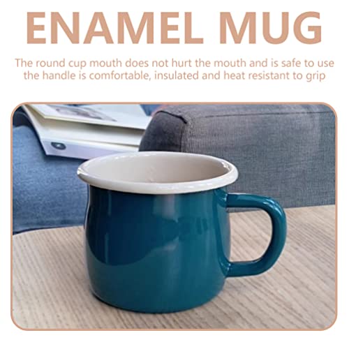 DOITOOL Caneca de Água Simples Camping Esmalte Esmalte Caneca Copo de Armazenamento Copo de Café Kun