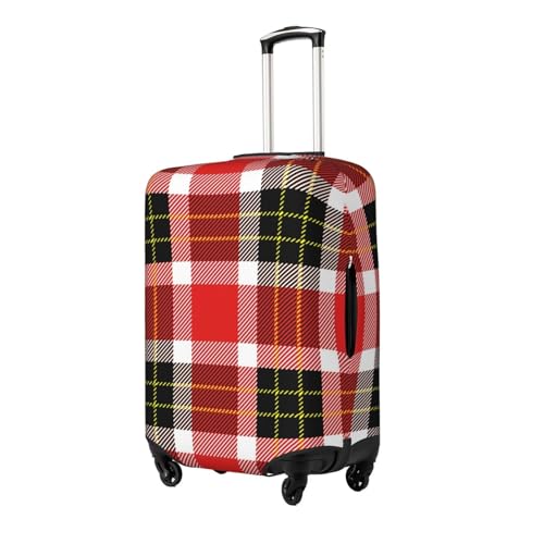 Retro-Textile-Design-Collection-Traditional-Tartan-Print Luggage Cover, Protective Washable Suitcase Cover - Travel Fashion Elastic Suitcase Protector X-Large2