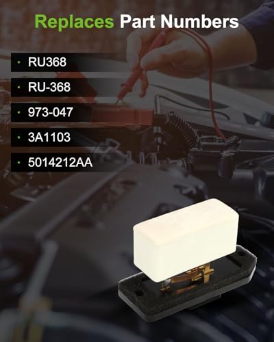 Image of SCITOO Air Conditioning Heater Fan HVAC Blower Motor Resistor Regulator for 2003-2006,2008-2010 for Dodge Viper,2000-2004 for Jeep Grand Cherokee,OE-973-047,RU-368,3A1103,RU-368,5014212AA
