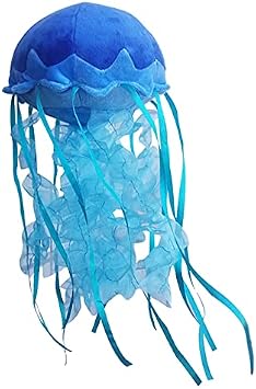 JIANEEXSQ Creative Colorful Jellyfish Stuffed Animal Simulation Sea Animal Jelly Fish Plush Toy for Kidss Room Decor Birthday Gift Blue