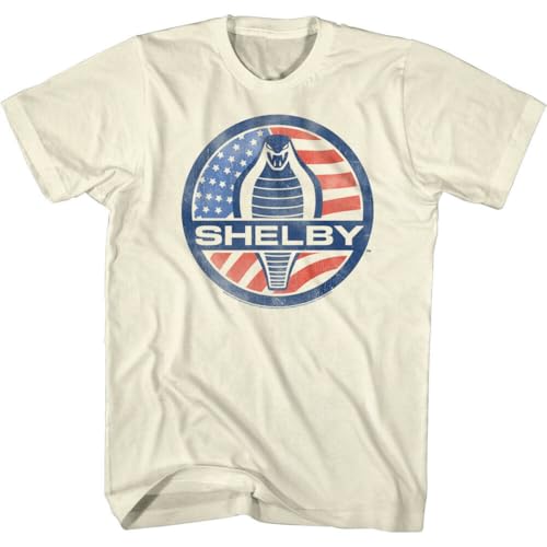 donghuan Shelby Cobra USA Flag Emblem Men's T Shirt Snake American Car Racer