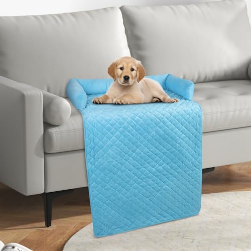 Ejoyous Hundebett für Sofa, Haustier Couch Abdeckung Möbelschutz weicher Plüsch Fuzzy Nicht rutschen beruhigende Bett Matte Maschine waschbar für Hunde und Katzen, 29.5 x 47.2in