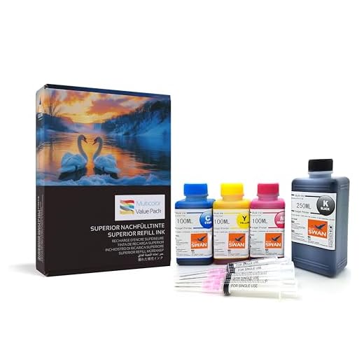 BLUE SWAN 550 ml påfyllningsbläck för bläckpatroner HP 305, HP 305XL, HP 307XL svart lämplig för skrivare HP DeskJet 2720, HP DeskJet Plus 4120, HP ENVY 6020, HP ENVY Pro 6420