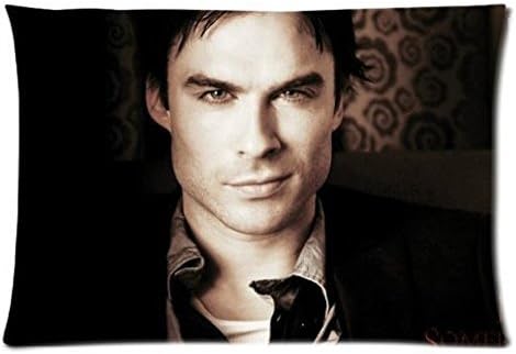 Charming Ian Somerhalder Custom Zippered Rectangle Pillow Case Pillowcases Cover Size:16"x 24" (Two Sides)