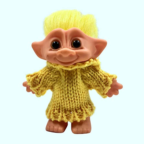 Simhoa Cute 4" Vintage Lucky Troll Dolls Mini Action Figures Kids Collectible Toys - Yellow Hair #TOP3