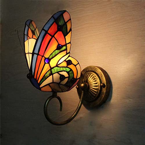 Accesorios de iluminación de pared Tiffany de vidrieras E26 E27 2