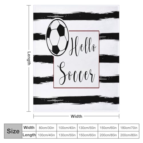 Couverture douillette Hello Soccer plaid confortable pour canapé et voyage