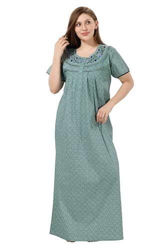 Image of Soulemo Women's Pure Cotton Floor Length Nighty 1690