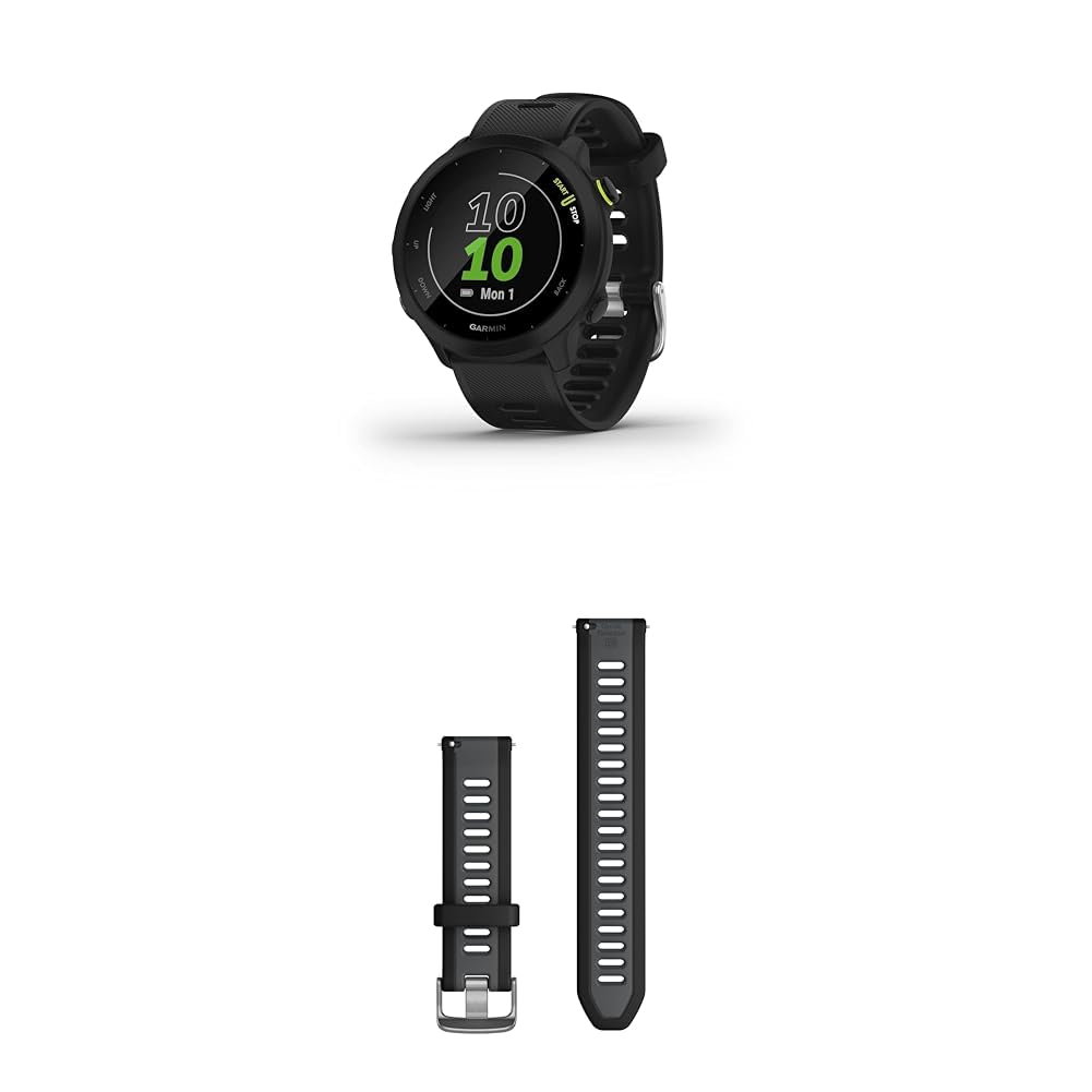 Garmin Forerunner 55 - Orologio GPS da Corsa con Display a Colori Always-On da 1.04" e Cinturino Rapido da Cambiare