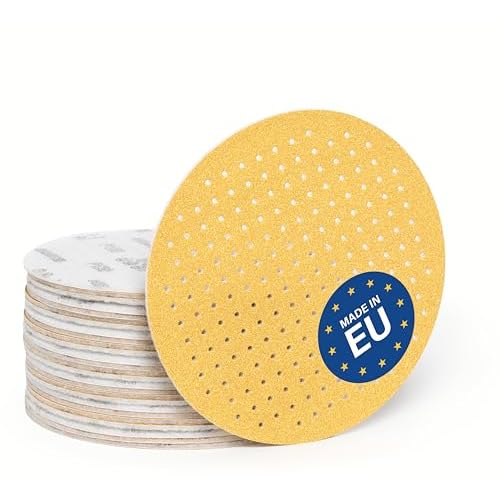 Schleifscheiben 225 mm Klett | 25 Stück | Schleifgitter 120 Körnung | Schleifscheibe für Langhalsschleifer, Trockenbauschleifer & Schleifgiraffen