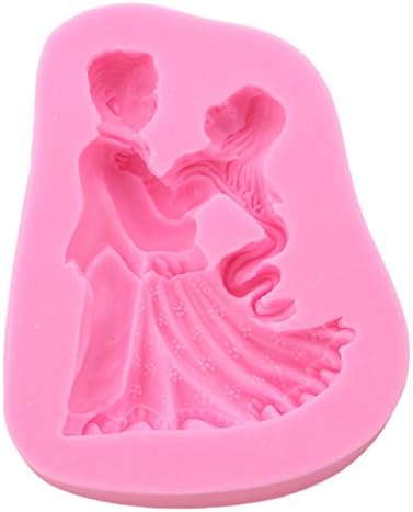 UINKE Bride and Groom Couple Silicone Fondant Mold For Wedding Cake Decorating Cake Topper Chocolate mold