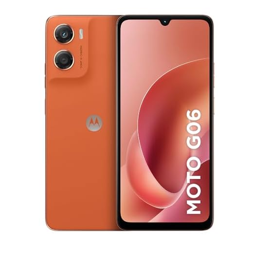 Smartphone Motorola Moto g06-128GB 12GB (4GB RAM + 8GB Ram Boost) e Camera 50MP com AI Bateria de 5200 mAh Tela 6.9" - Laranja