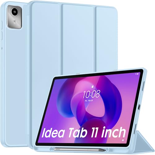 Image of Robustrion Case Cover for Lenovo Idea Tab Cover 11 inch with [Pencil Holder], Trifold Flip Cover Case for Lenovo Idea Tab Cover 11 inch [Auto Sleep Wake Support] - Light Blue