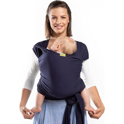 Image of Boba Baby Wrap Carrier - Original Baby Sling Carrier for Newborns (7-35 lbs), Soft, Secure, Hands-Free & Ergonomic, Ideal for Comfortable Bonding, New Parents (Navy Blue)