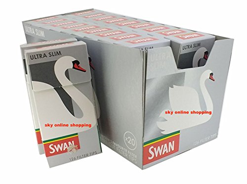 20 x Packs(Full Box) Swan Pre Cut Cigarette Smoking Roaches Filter Tips Ultra Slim