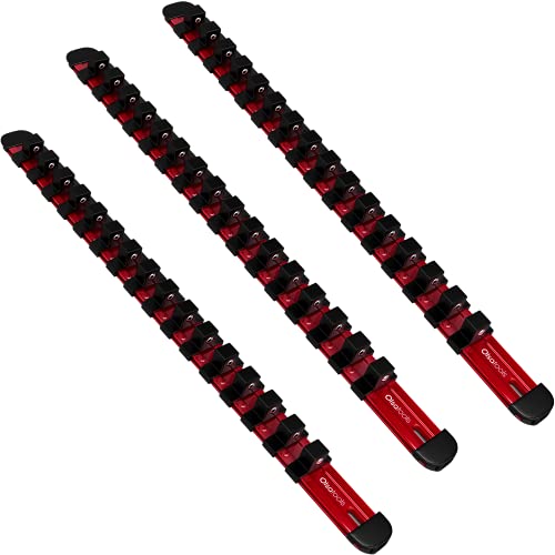 Olsa Tools 3pc Aluminum Socket Organizer Kit