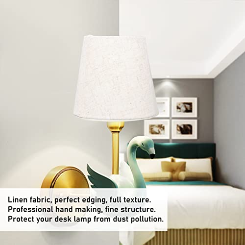 Lamp Shade, Small Lamp Shades Clip Bulb, Fabric Drum Lampshade Classic Modern Style - Image 3