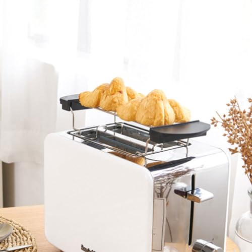 Kichvoe 2 peças Rack de aquecimento de torradeira de aço inoxidável para sanduíches de pão para torr