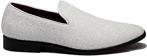 Image of SPK04 Men's Vintage Glitter Dress Loafers Slip On Shoes Classic Tuxedo Dress Shoes