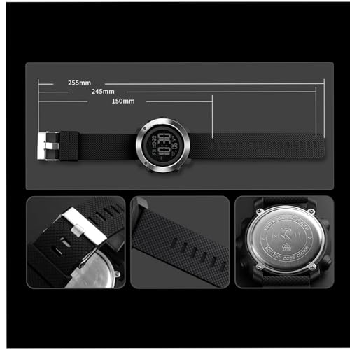 findtime Reloj deportivo digital para hombre mujer cronómetro alarma impermeable LED táctico doble pantalla de zona horaria reloj electrónico - Imagen 3