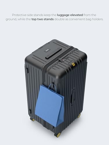 Image of EUME Trunk Check in Trolley Bag Medium Size for Travel | 66cm to 74cm Expandable Trolley Bag | Polycarbonate 8 Silentrun Spinner Wheels Suitcase | Premium Trolley Bags for Travel (Charcoal Black)