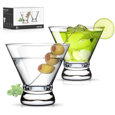 LUNA & MANTHA Stemless Martini Glasses Set Cover