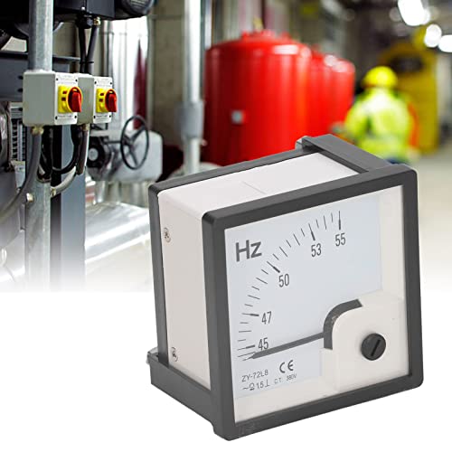 AC Frequenzmessgerät 380V 45-55 Hz Bereich 72x72mm Quadratisches Panel 1,5 Genauigkeitsklasse ABS Material Frequenztester Digital Frequenzmesser