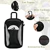 TXEsign MP3 MP4 Player Carry Case Bag with Clear Window, Travel Carrying Case for 4 Touch Screen MP3 MP4 Player Storage Bag with Inner Pocket for Earphones, USB Cable, Memory Card (Black) (1Pack)