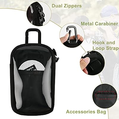 TXEsign MP3 MP4 Player Carry Case Bag with Clear Window, Travel Carrying Case for 4 Touch Screen MP3 MP4 Player Storage Bag with Inner Pocket for Earphones, USB Cable, Memory Card (Black) (1Pack)