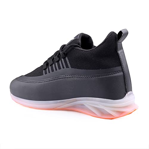 BXXY Men's 3 Inch Hidden Height Increasing Casual Sports Lace-Up Shoes with Airmix Sole.