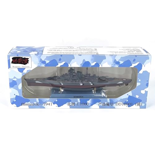 1: 1000 Scale WWII Bismarck Battleship Alloy Warship Model Military Model Diecast Ship Model for Collection - Image 3