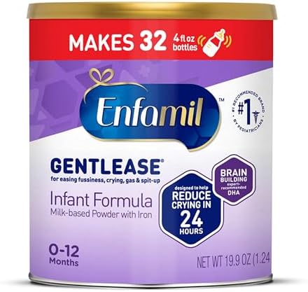 Enfamil Gentlease Easy to Digest Baby Formula, Brain Supporting DHA, for easing Fussiness, Gas, Crying and Spit-up, 19.9 Oz Can