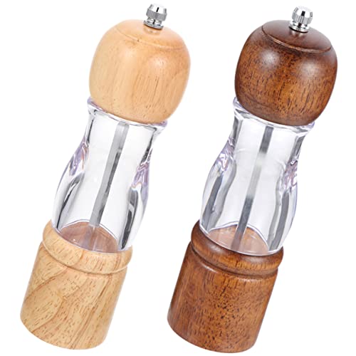 Garneck 2pcs Pepper Grinder Pepper Crusher Coffee Beans Grinder Handheld Salt Manual Pepper Grinding Tool Salt Grinding Tool Shakers Pepper Salt Shake Salt and Pepper Hand Tools Ceramics
