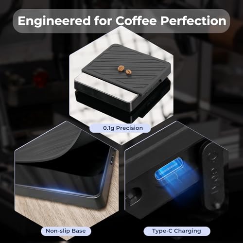 IKAPE Espresso Coffee Scale with Timer and 4 Modes