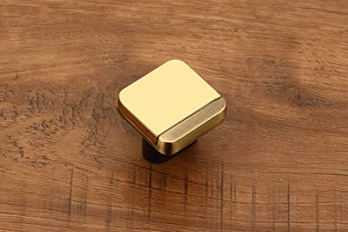 Image of HARMONUS Knobs for Drawer & Cabinets Set Knob, PVD Gold - Antic Wardrobe Kitchen Door Pull Handle Knobs Square Shape Drawer Knob - (KNOBS-175- Pack of 5)
