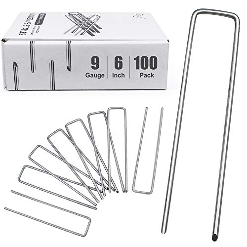 Cesun 9 Gauge Gartenpfähle, verzinkt, 100 Stück Cover