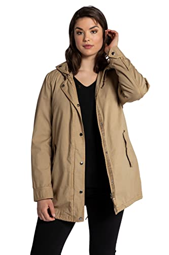 Ulla Popken Damen Parka mit herausnehmbarem Futter, Mauve, 54-56