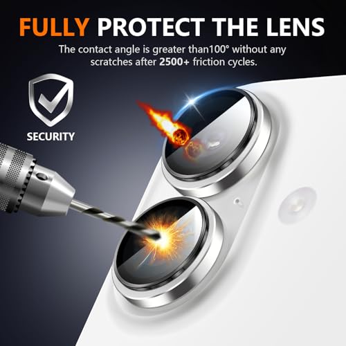 Image of Supershieldz CAM-Guard 3D Camera Lens Protector Ring for iPhone 17 Air | 17, Keep Original Design and Color, 9H Hardness, Easy Installation - White Titanium