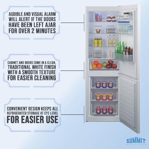 Summit 24" Bottom Freezer Refrigerator, Counter Depth Refrigerator- Freezer, Energy Star, White - FFBF121W (Right Hand Door) on Fridge.com