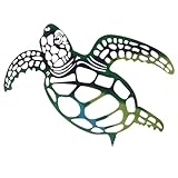 Décoration de patio : méticuleusement fabriquée à la main, cette décoration met en valeur un talent artistique exceptionnel et une attention aux détails, décor de tortue en fer