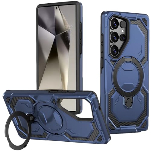 Dionsibei for Samsung Galaxy S24 Ultra Case with Kickstand Military Grade Drop Rugged Heavy Duty Protection Shockproof for Galaxy S24 Ultra Phone Case (Blue)
