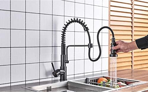 Robinet d'évier de cuisine extractible eau chaude et froide avec douchette