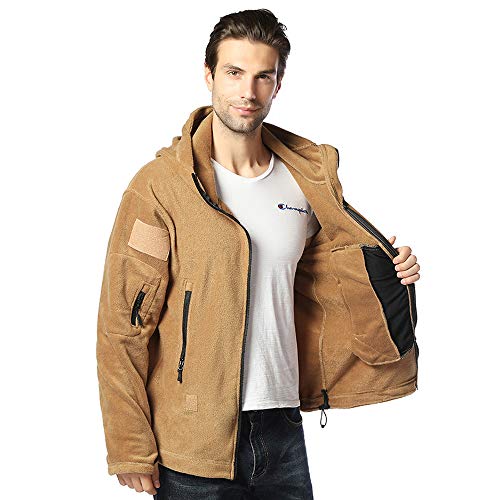Chaqueta de lana con capucha táctica e invierno para hombre 3