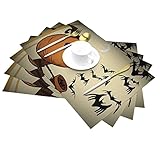 Hedyzone Halloween Pumpkin Table Placemats Kitchen Plate Mat Set of 4 for Dining Table 12x18 Inch De