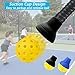 LOOEEL 2PCS Pickleball Ball Retriever,Universal Pickleball Upper Suction Cup,Silicone Pickleball Grabber and Picker,Fits Most Pickleball Paddles.-Black & Blue