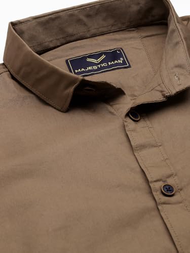Image of Majestic Man Men Classic Slim Fit Pure Cotton Casual Shirt